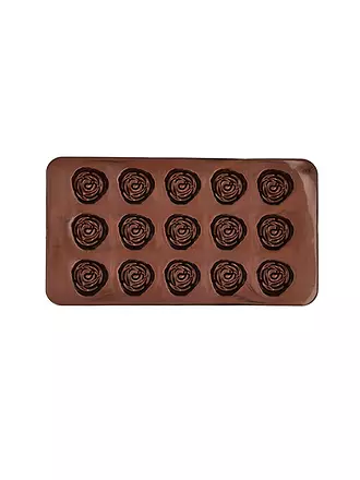 RBV BIRKMANN | Pralinenform ROSE CHOCOLATERIE 2tlg. Silikon Braun | 